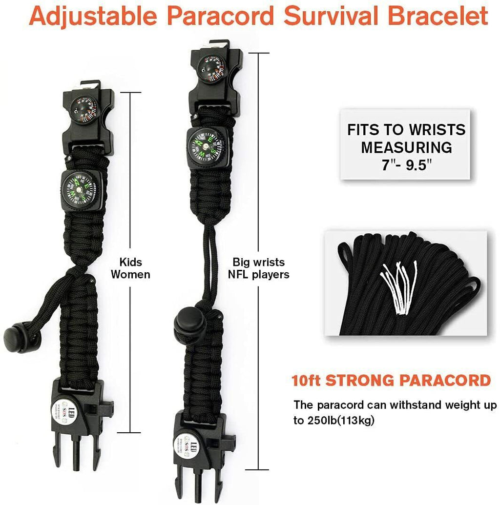 Survival Bracelet with 20 Tools Made from Durable Paracord - Esilora