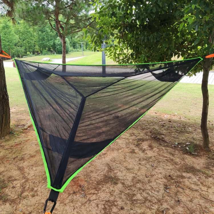 Dreieckige Outdoor-Netzhängematte zum Entspannen beim Camping - Esilora