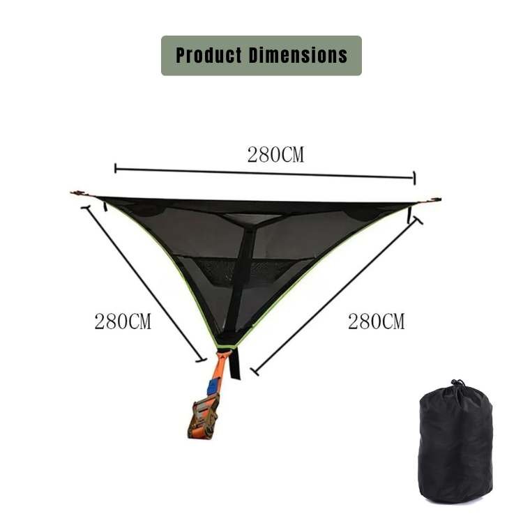 Dreieckige Outdoor-Netzhängematte zum Entspannen beim Camping - Esilora