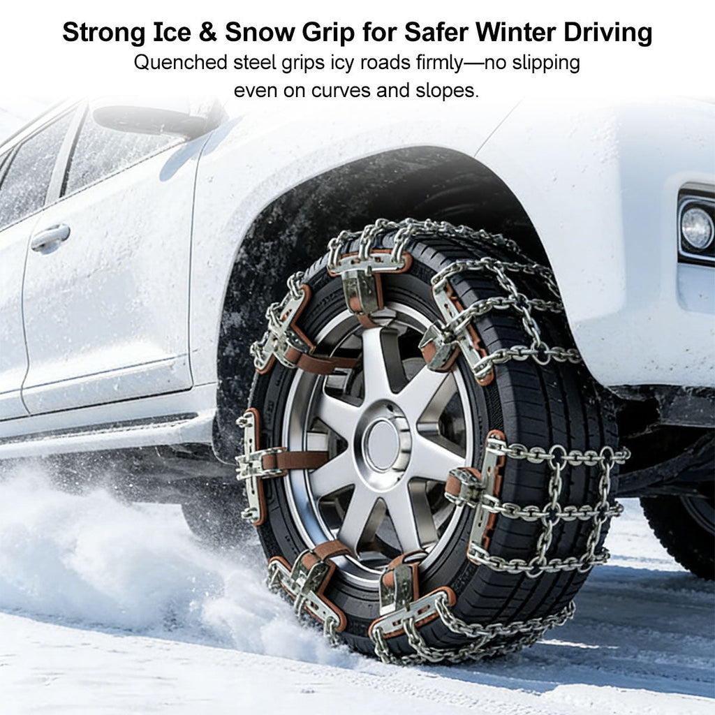 Conjunto de tração para neve - Correntes universais para pneus de automóvel com instalação fácil - Esilora