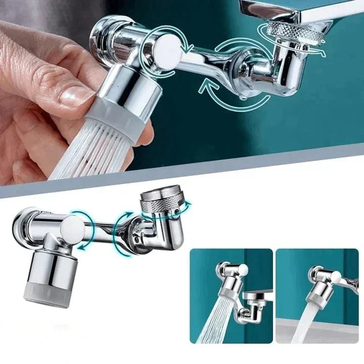 Aquavon FlexiTap Copper Faucet Adapter, 1080° Rotation, 2 Settings