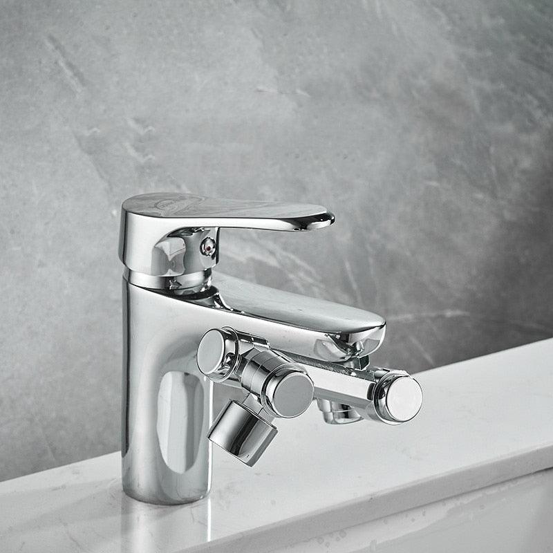Adattatore per rubinetto in rame Aquavon FlexiTap, rotazione a 1080°, 2 modalità