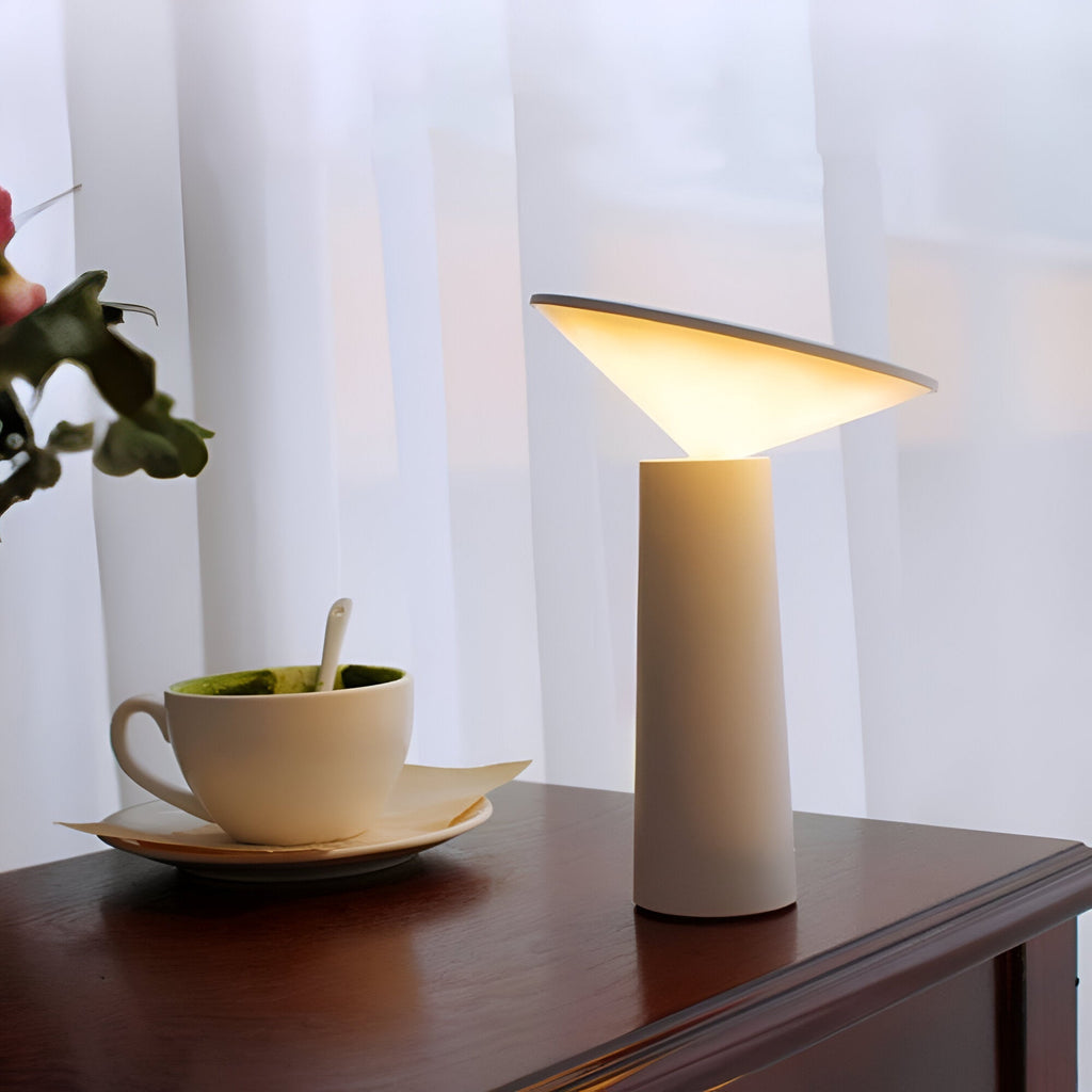 Modern Minimalist LED Table Lamp — Cordless Dimmable Design