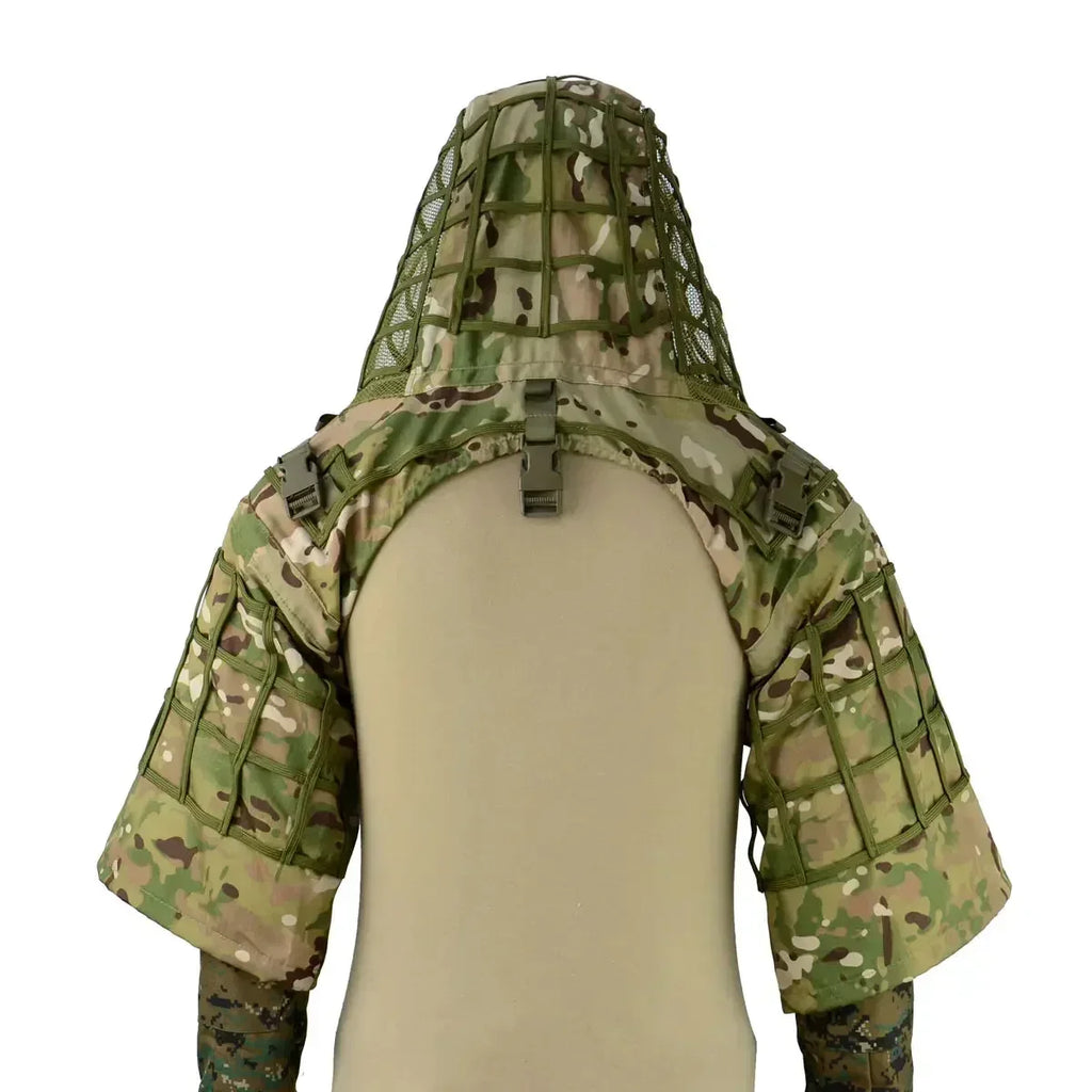 Tactical Ghillie Suit Base with Viper Hood for Stealth Concealment - Esilora