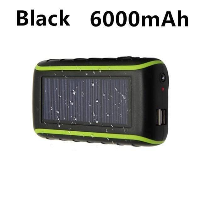Solar Power Bank with Hand Crank and Flashlight – USB Compatible - Esilora