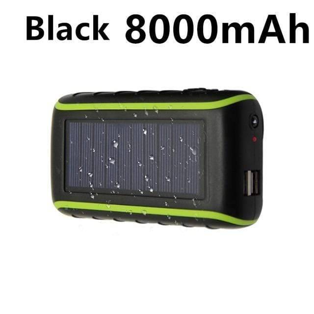 Solar Power Bank with Hand Crank and Flashlight – USB Compatible - Esilora
