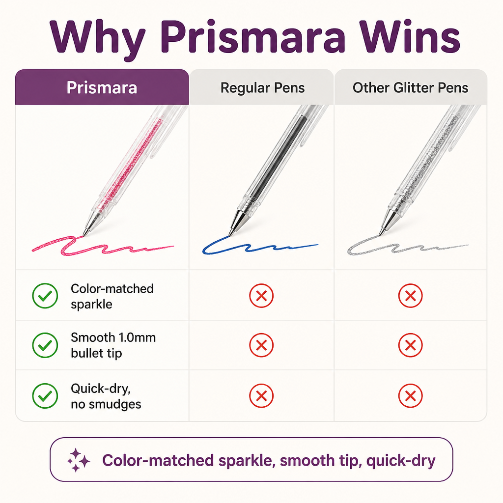 Prismara — Write & Color in Sequin-Bright Shades That Never Smear or Skip - Esilora