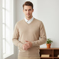 V Ausschnitt Pullover Lässige Passform - Image 5