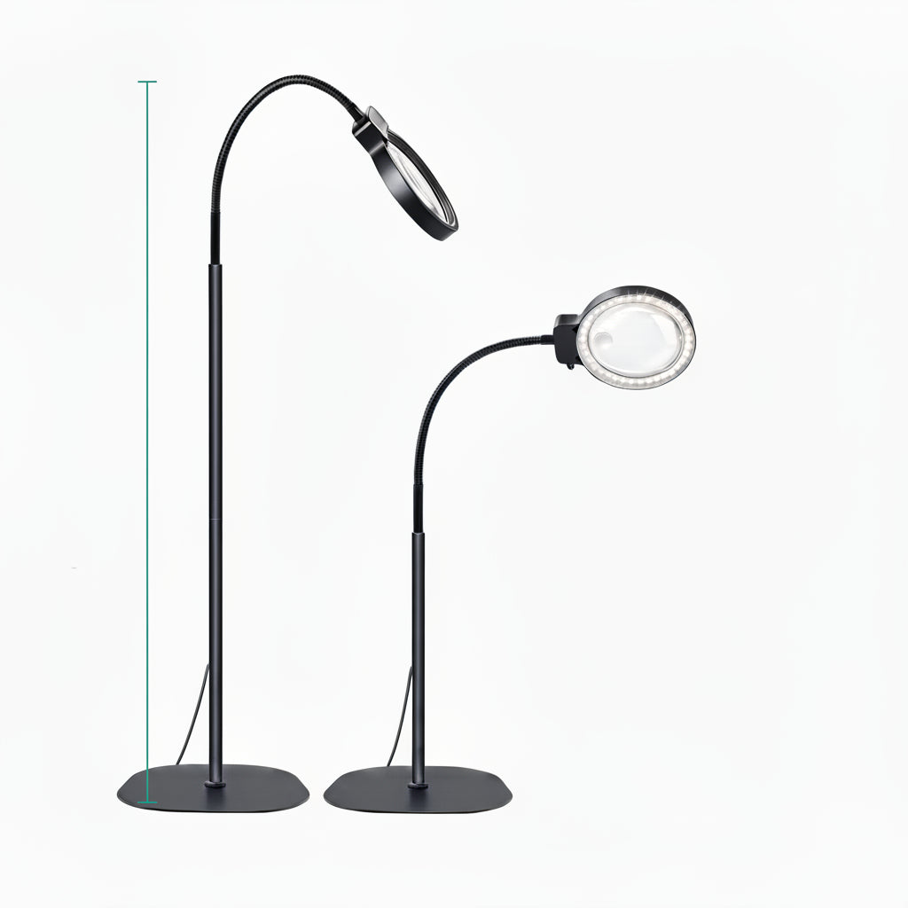 Lente d’ingrandimento LED regolabile — ingrandimento 10x/30x, 36 LED