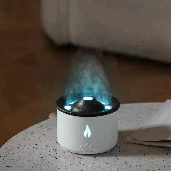 Auralis HumiFlame — umidificatore a fiamma vulcanica e diffusore per aromaterapia