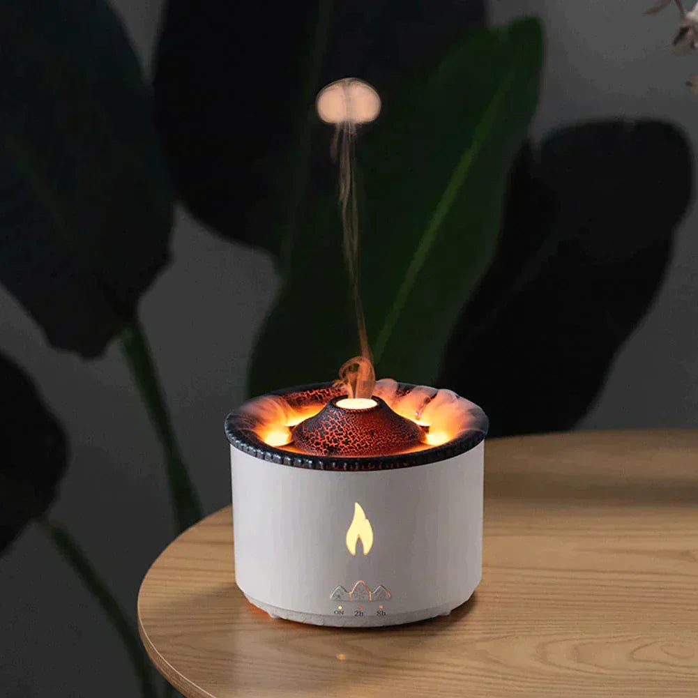 Auralis HumiFlame — umidificatore a fiamma vulcanica e diffusore per aromaterapia