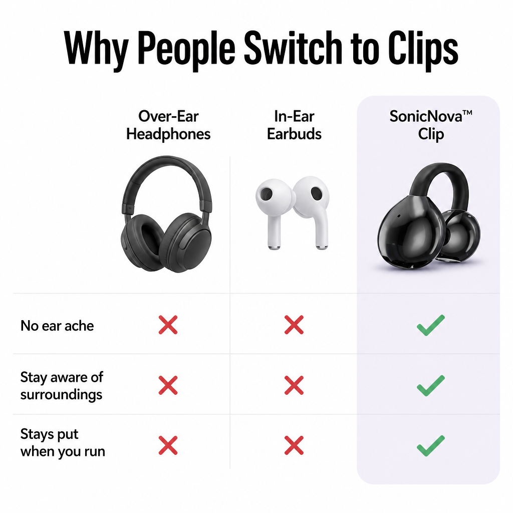 SonicNova — Hear Your Music and the World With Zero Eartip Pressure - Esilora
