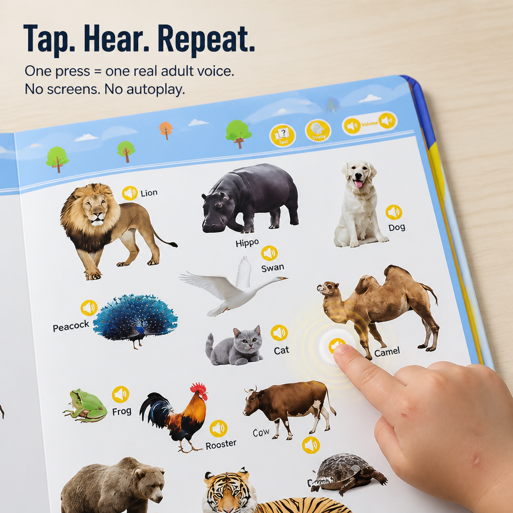 SpeakSpark — Swap Screen Time for 300+ English Words Kids Tap and Repeat - Esilora
