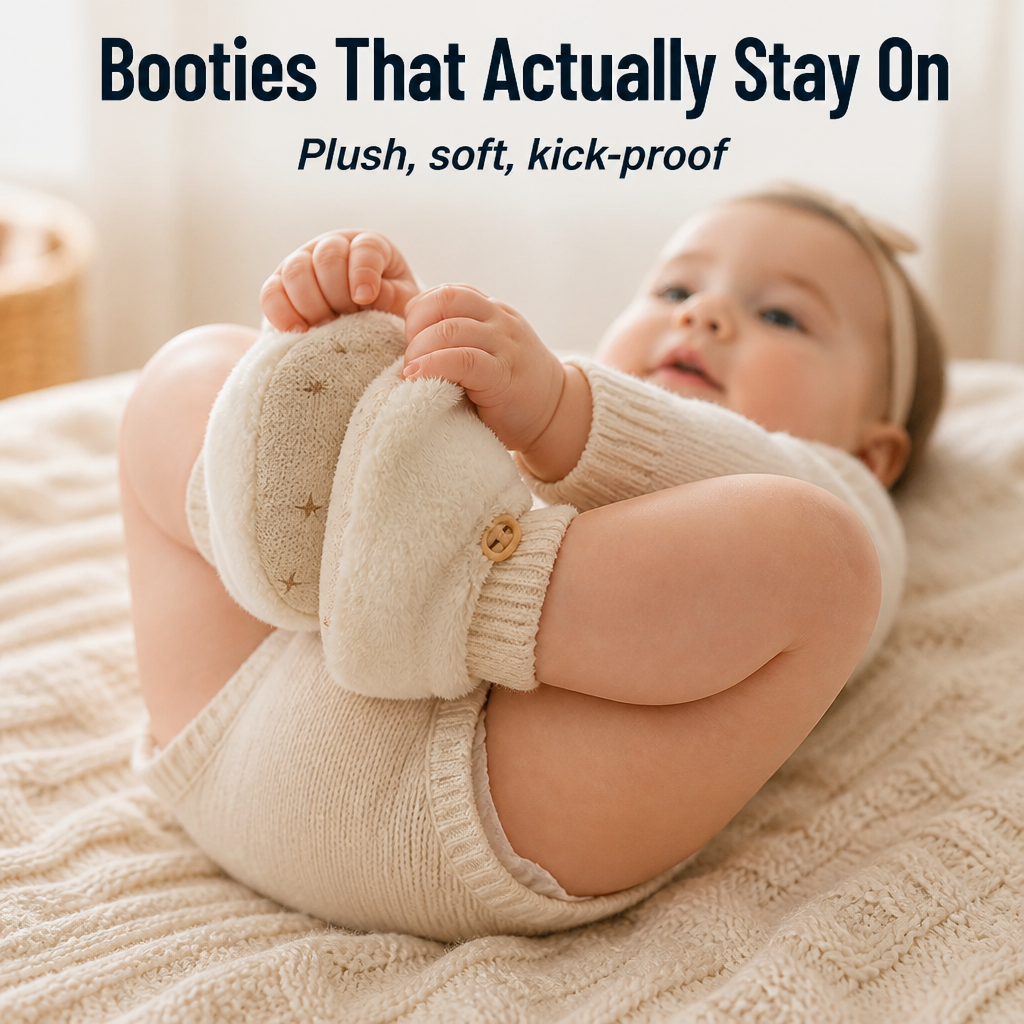 TinyTreadz — Cozy Up Tiny Feet With Plush Booties That Actually Stay On - Esilora