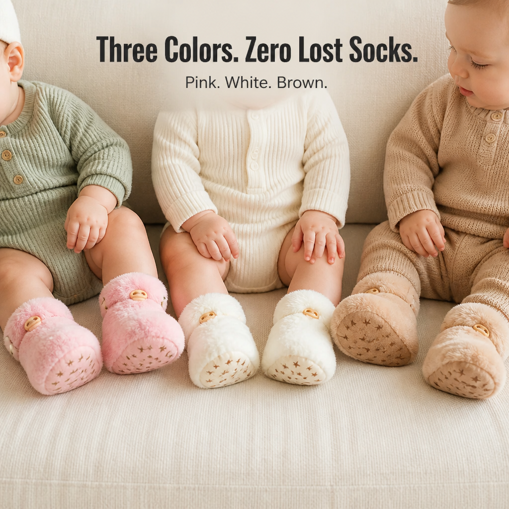 TinyTreadz — Cozy Up Tiny Feet With Plush Booties That Actually Stay On - Esilora