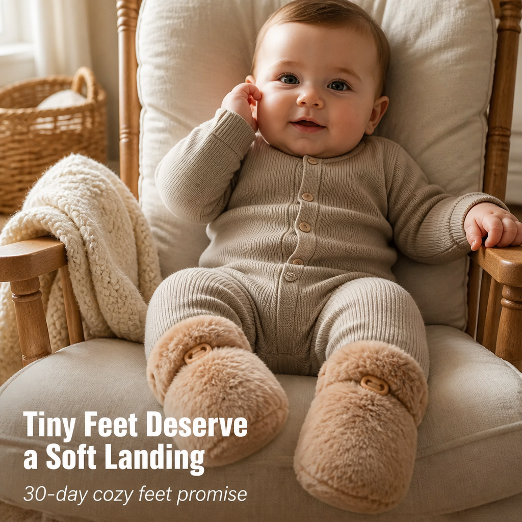 TinyTreadz — Cozy Up Tiny Feet With Plush Booties That Actually Stay On - Esilora
