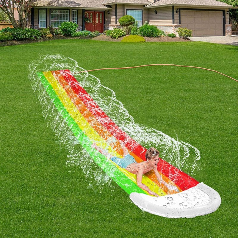 AquaGlide 480 cm Rainbow Water Slide — Summer Water Jets