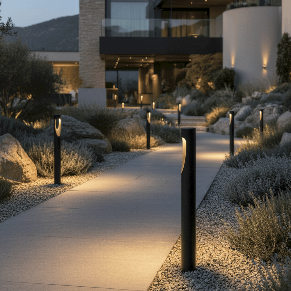 Energy-Saving Path Light — Warm Glow, Modern Outdoor Design