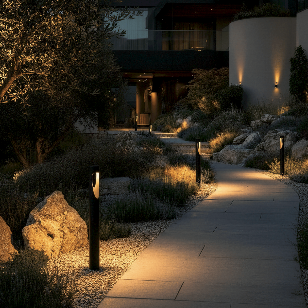 Energy-Saving Path Light — Warm Glow, Modern Outdoor Design