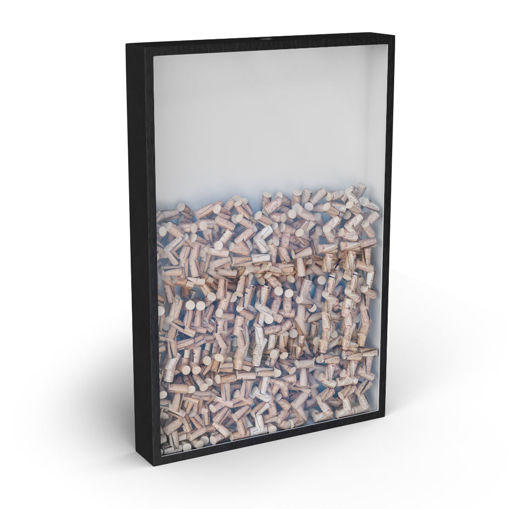 Wine Cork Display Frame — Top Slot for Collected Corks