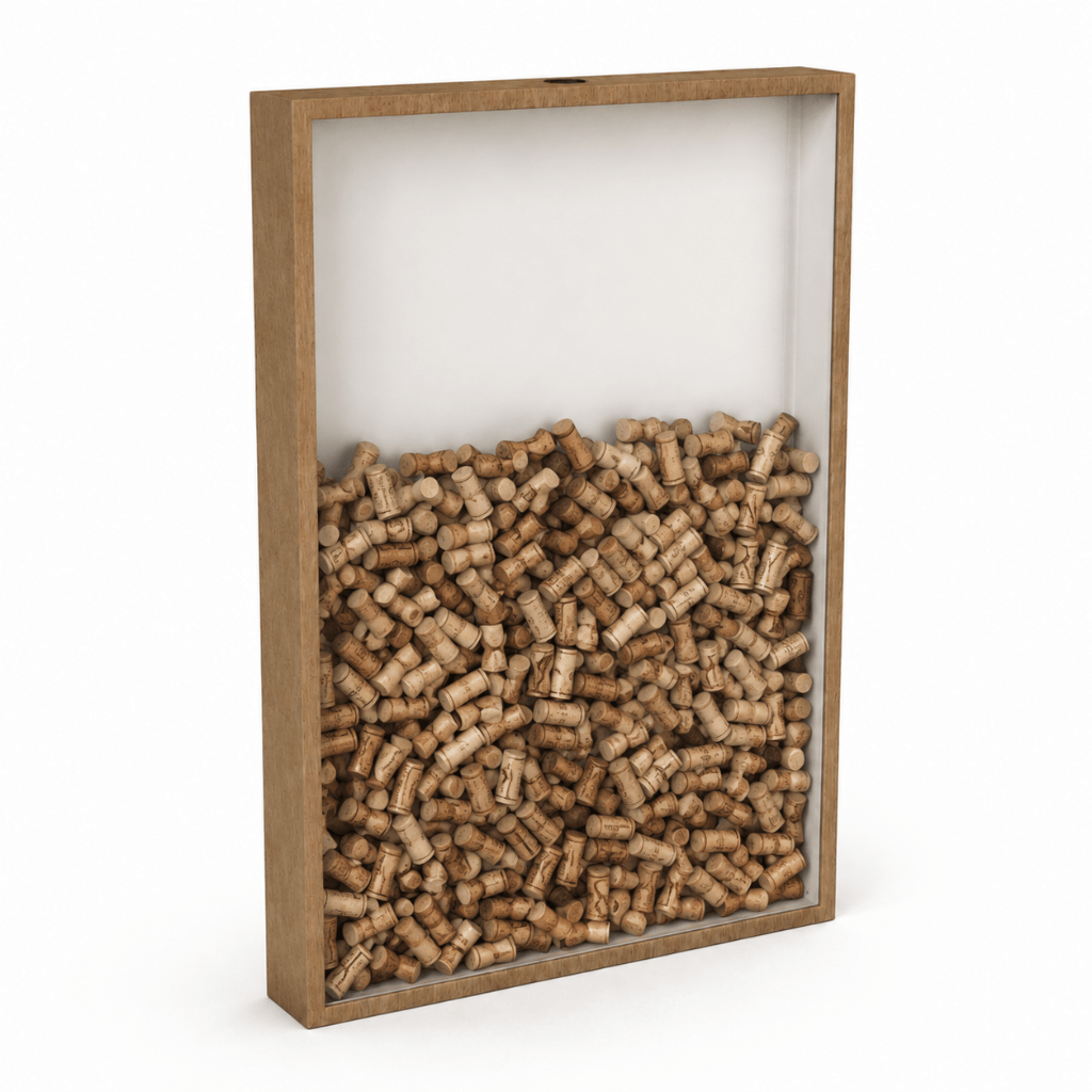 Wine Cork Display Frame — Top Slot for Collected Corks