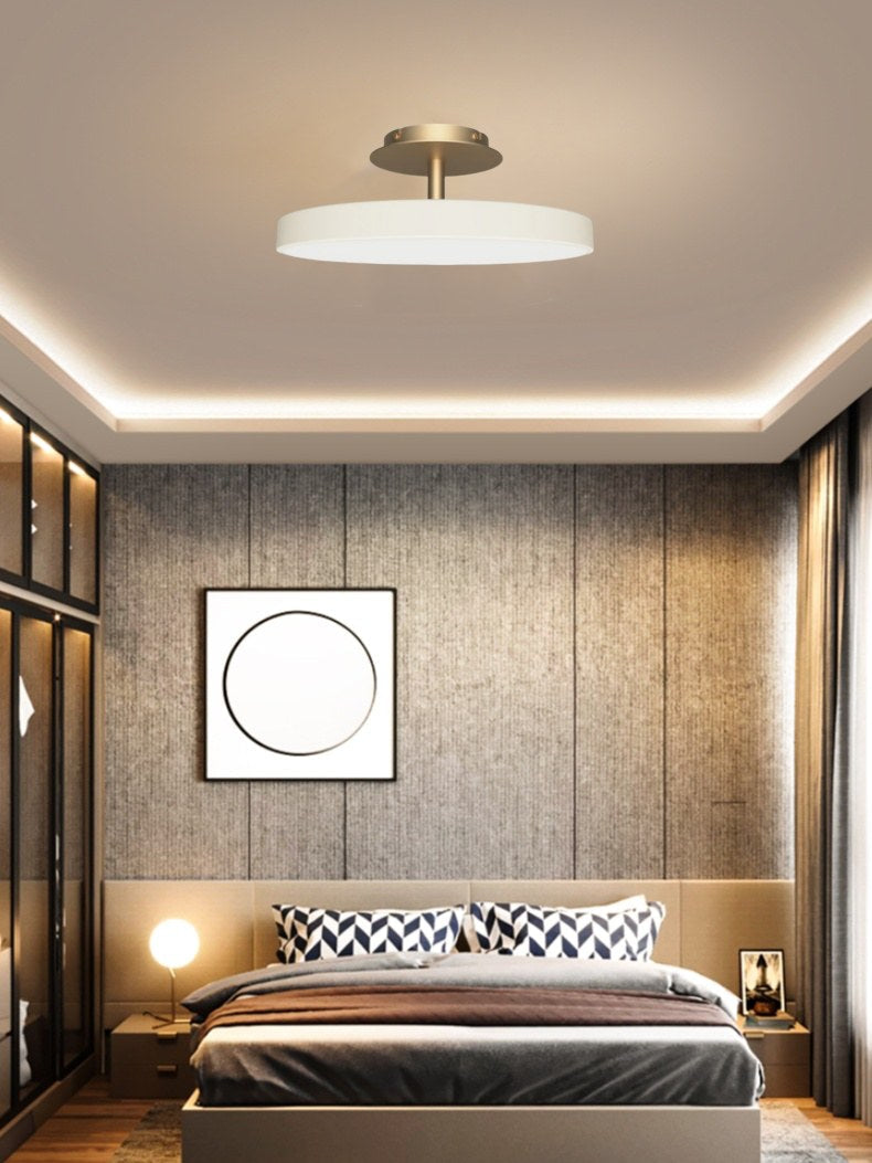 Round Flush Ceiling Lamp — Nordic Minimalist Light for Bedroom & Living | Esilora