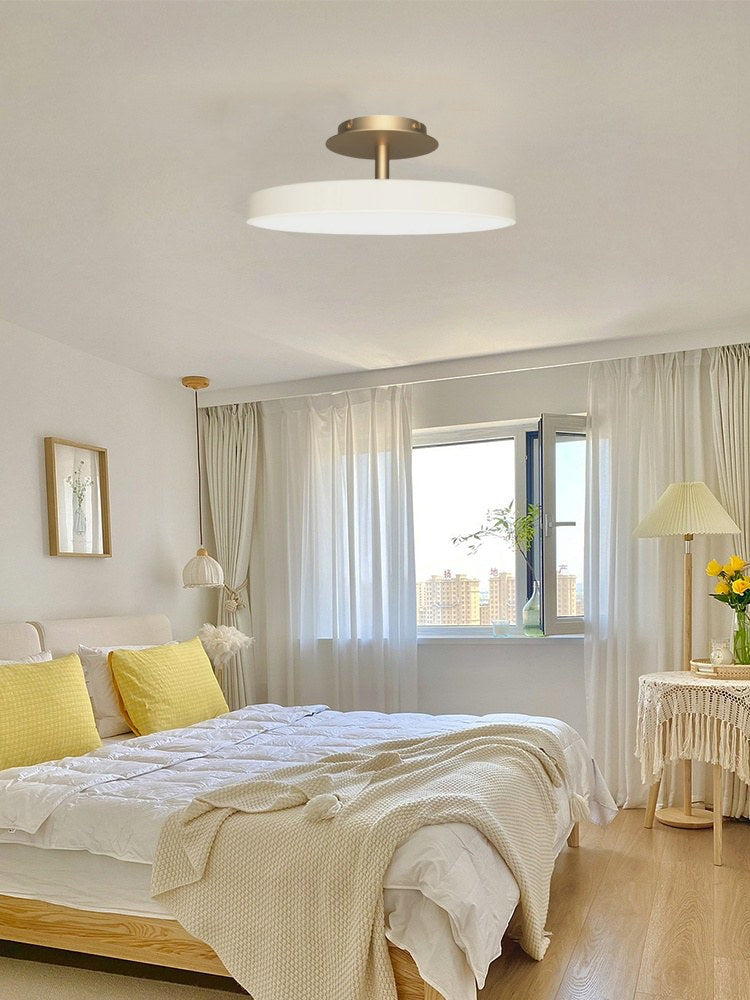 Round Flush Ceiling Lamp — Nordic Minimalist Light for Bedroom & Living | Esilora