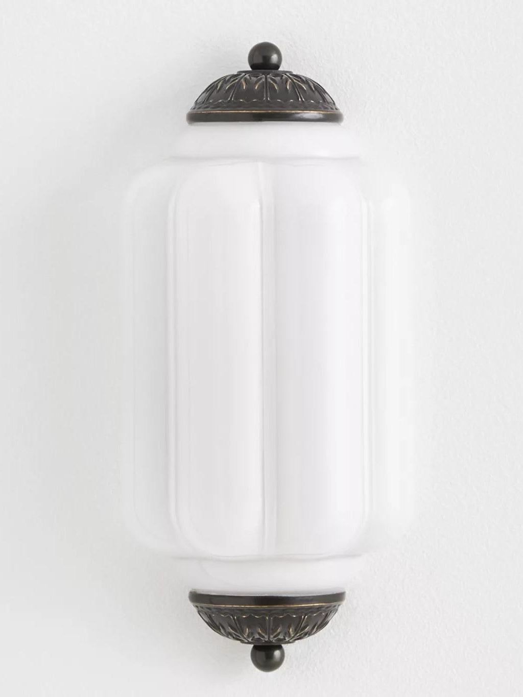 Vintage Milk Glass Flush Eloise Wall Sconce for Bedside Hallway | Esilora