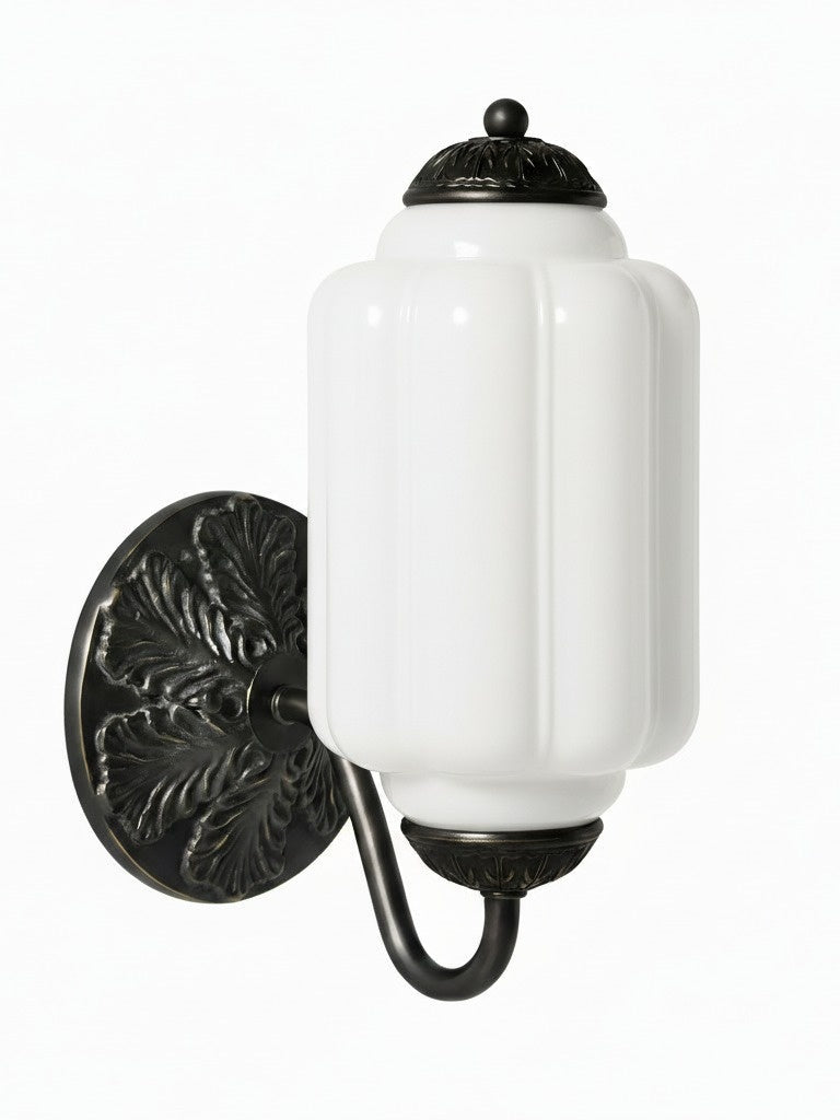 Vintage Milk Glass Sconce Bedside Hallway Eloise Wall Sconce | Esilora