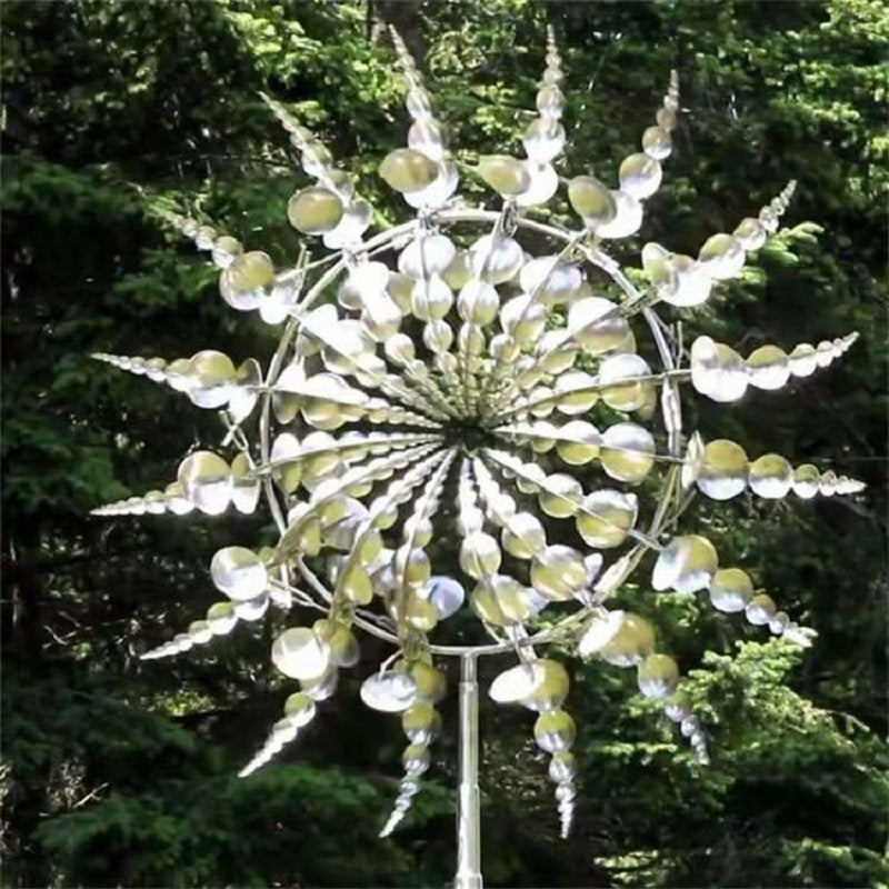 Espiral de viento de metal para jardín y exterior, decoración resistente al óxido - Esilora