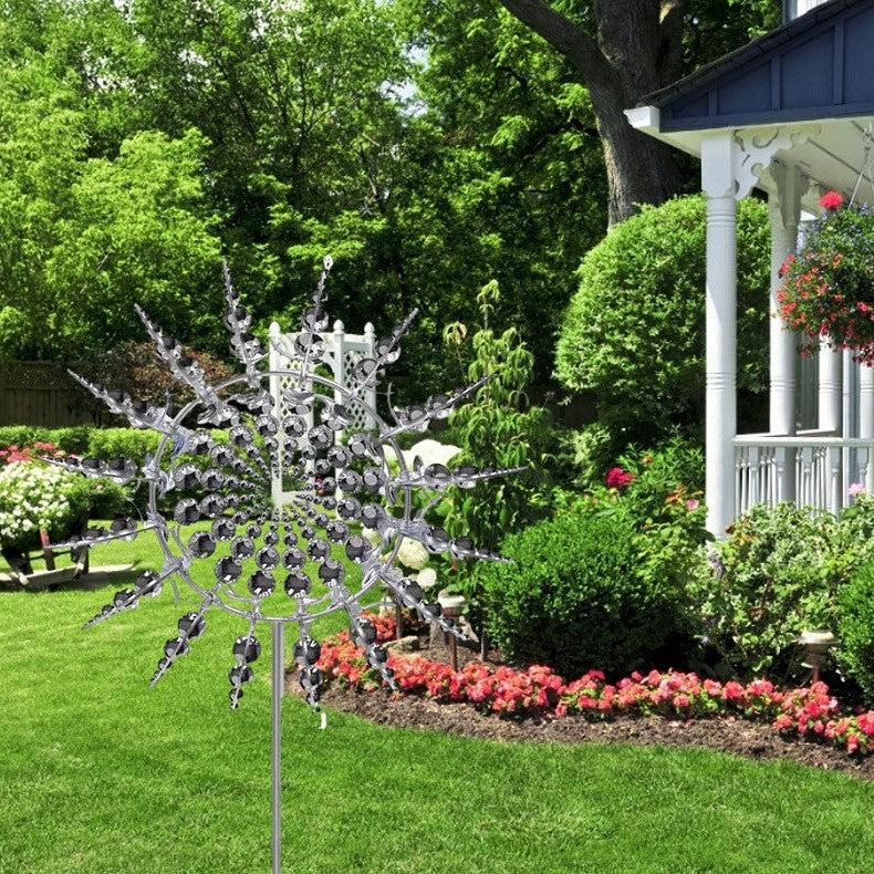 Outdoor Garden Wind Spinner in Metal, Rust-Resistant Decoration - Esilora