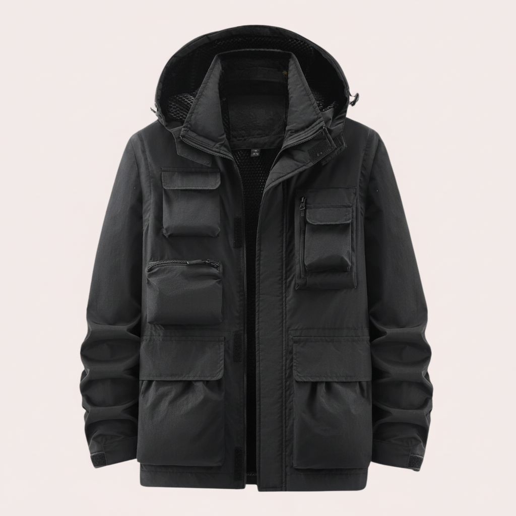Casaco de inverno de corte regular para homem — com isolamento e corta-vento