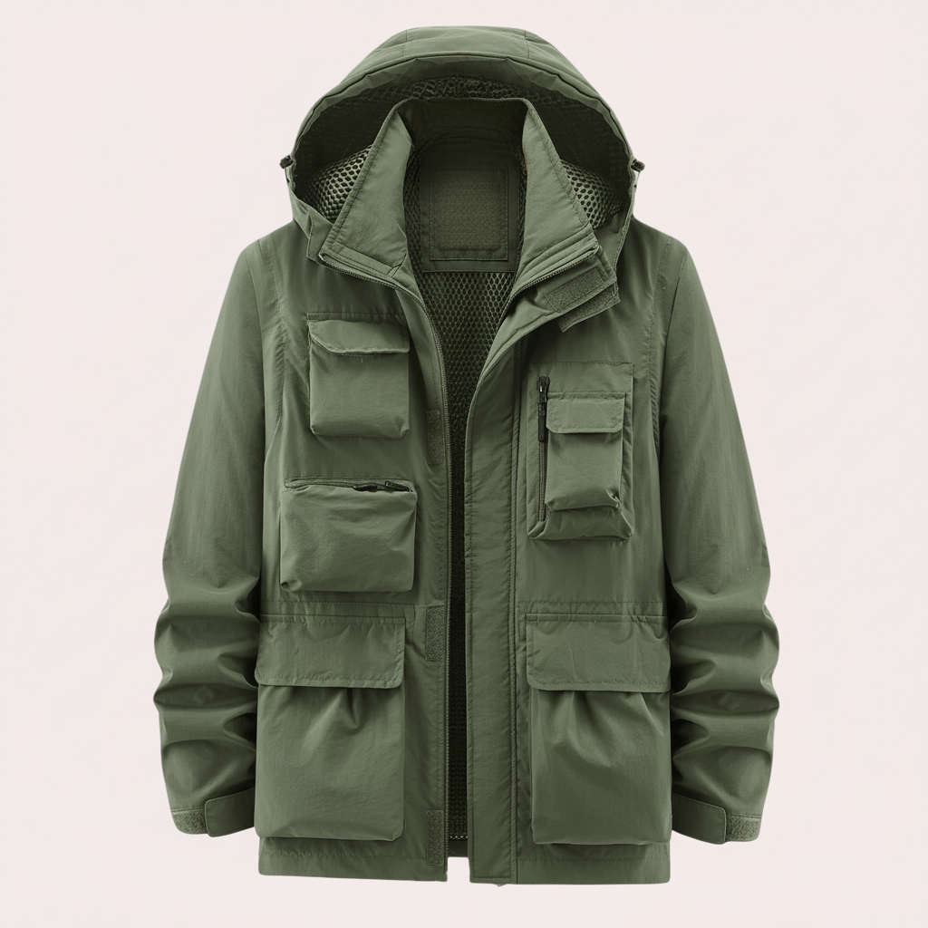 Casaco de inverno de corte regular para homem — com isolamento e corta-vento