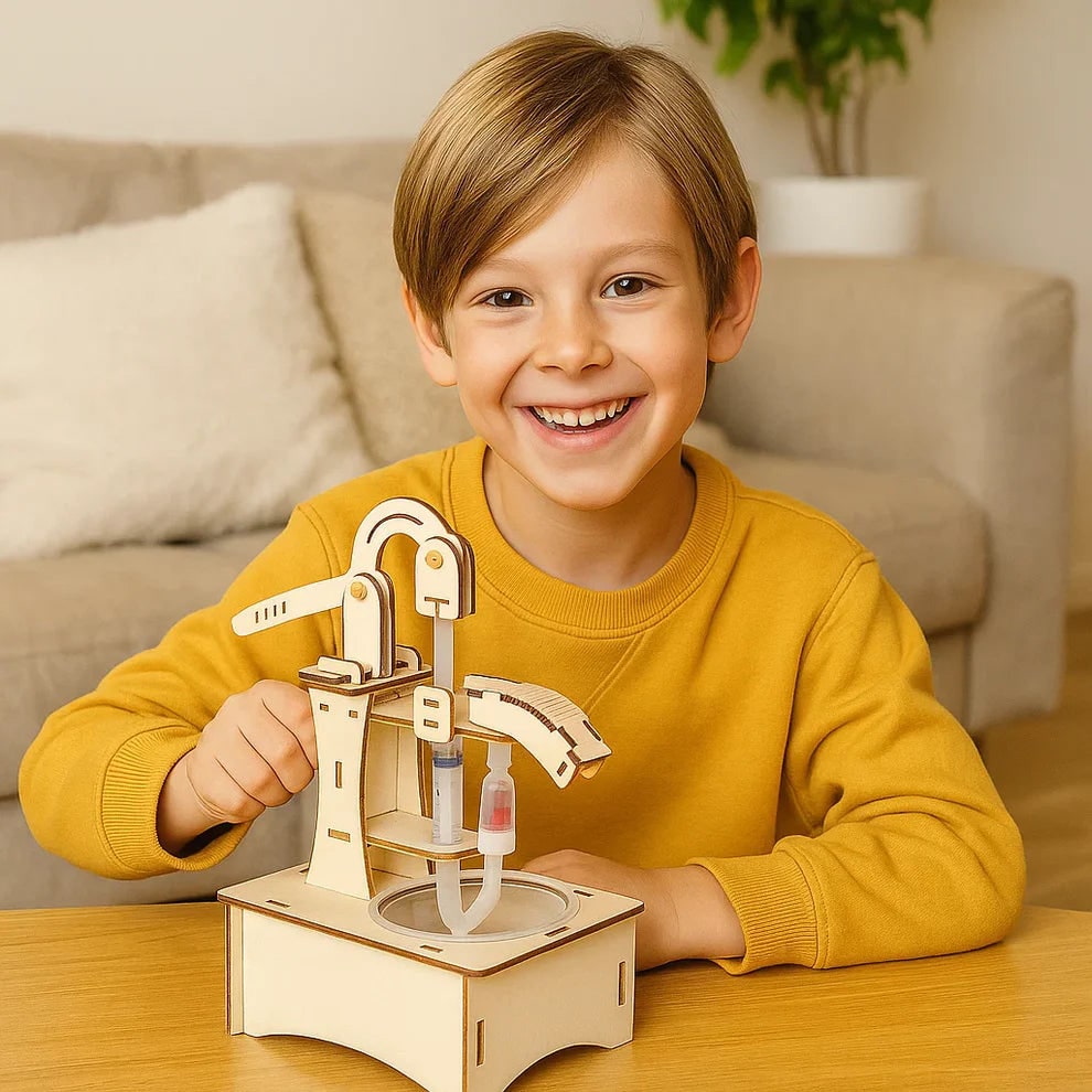 Houten STEM-bouwpakket — interactief technisch model