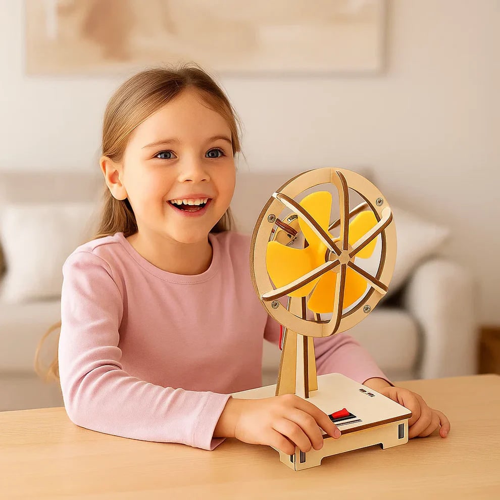 Houten STEM-bouwpakket — interactief technisch model