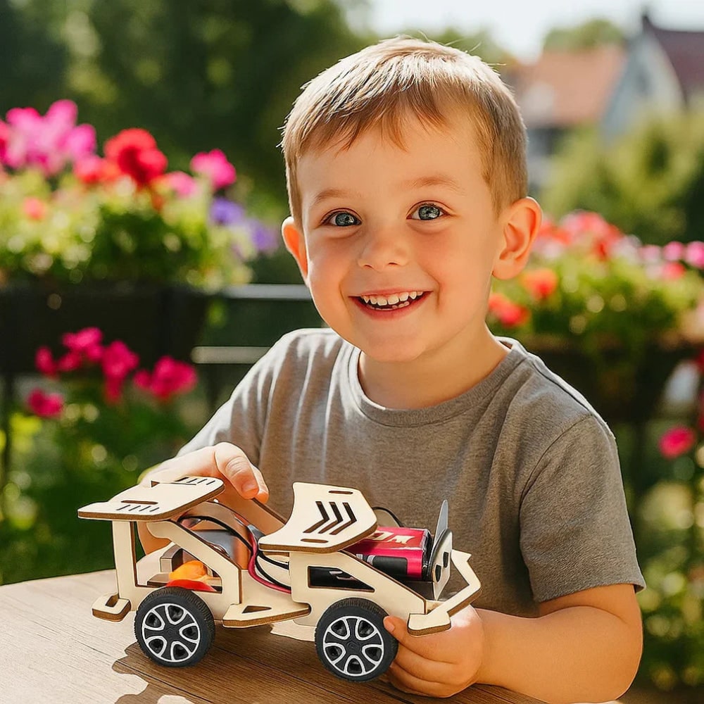 Houten STEM-bouwpakket — interactief technisch model