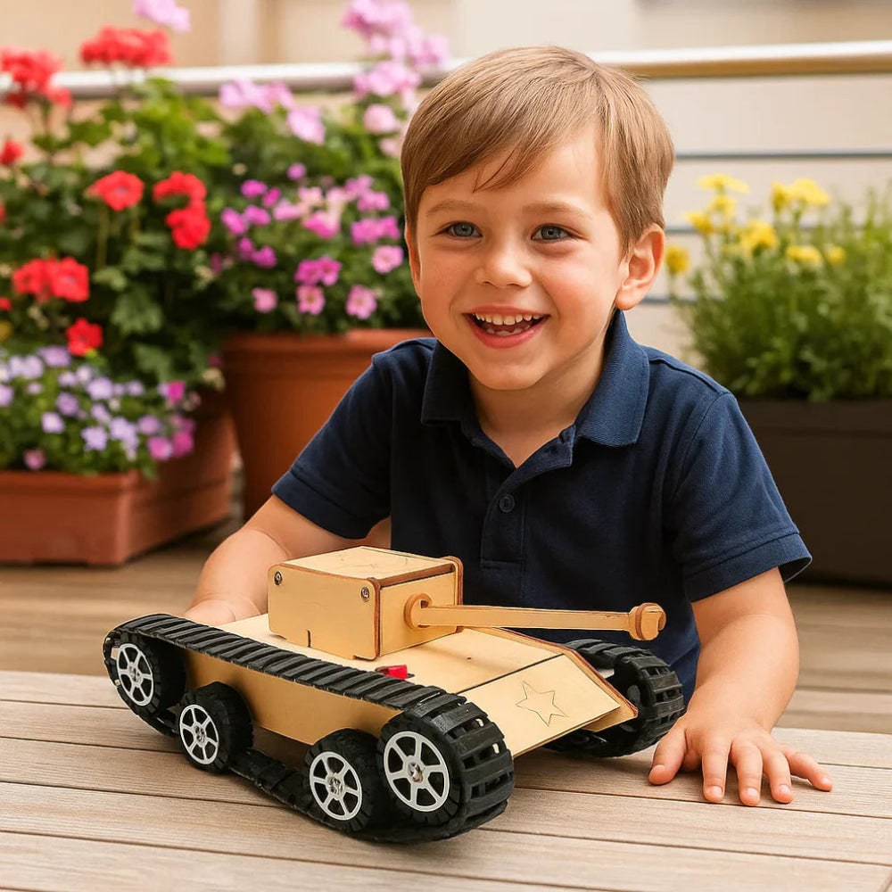 Houten STEM-bouwpakket — interactief technisch model