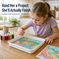 SplashMuse Marbling Paint Kit — Swirl, Lift & Hang Real Marbled Prints Kids Make Themselves - Esilora