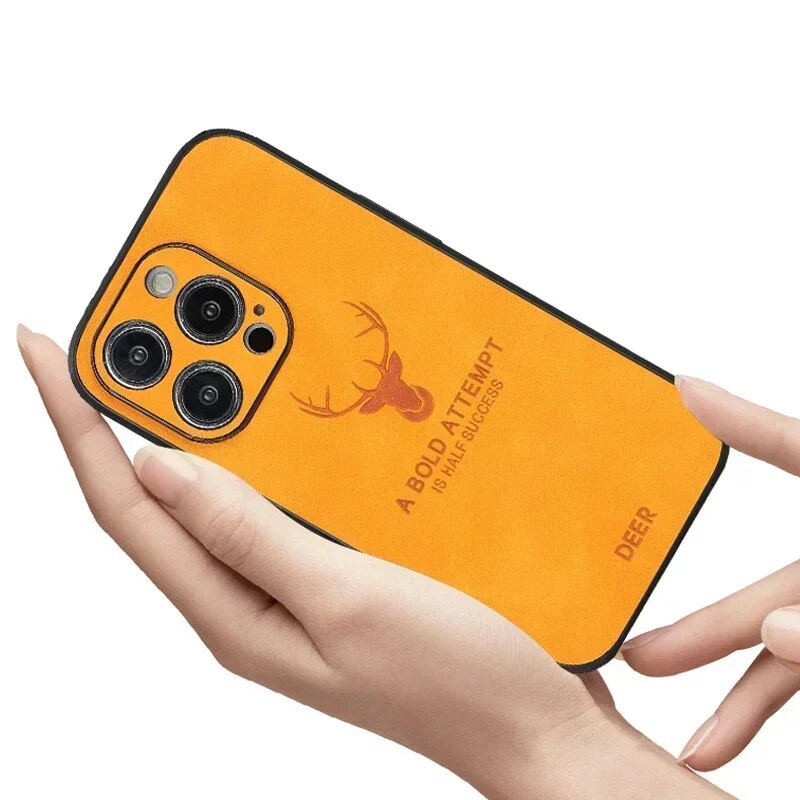 Slim Shockproof Smartphone Case in Genuine Leather – Stylish Protection - Esilora