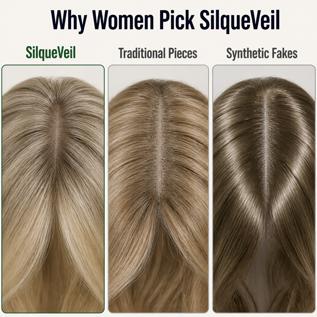SilqueVeil — Cover Thinning Hair With a Part That Looks Like Real Scalp - Esilora