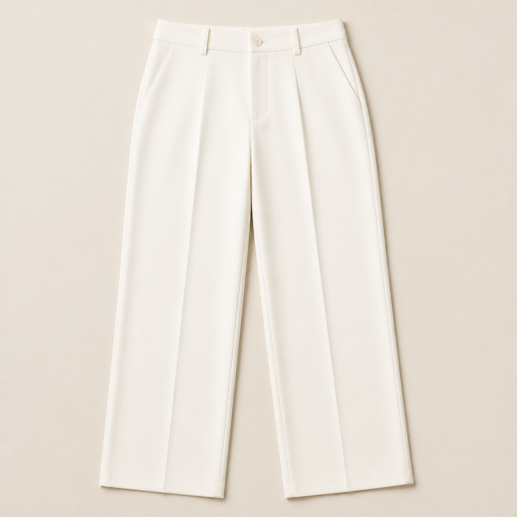 SilhouetteRx – Tailored High-Waist Wide-Leg Trousers with Front Pleat - Esilora