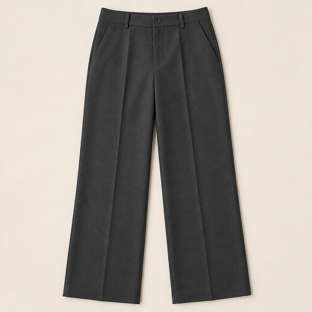 SilhouetteRx – Tailored High-Waist Wide-Leg Trousers with Front Pleat - Esilora