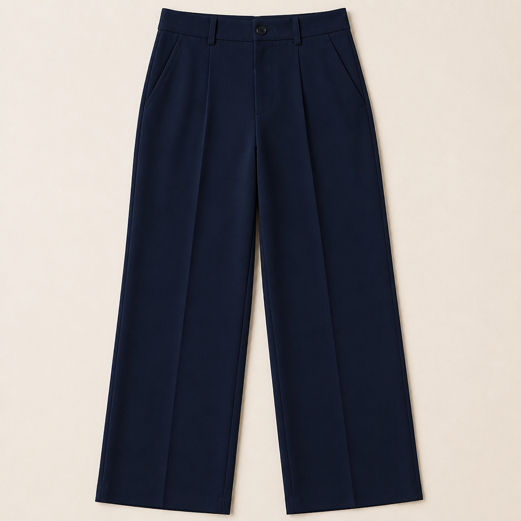 SilhouetteRx – Tailored High-Waist Wide-Leg Trousers with Front Pleat - Esilora