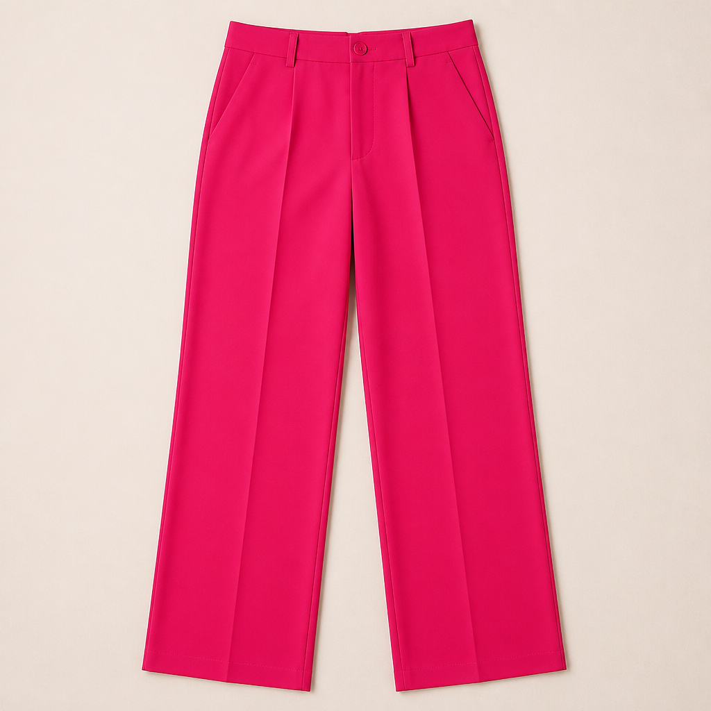 SilhouetteRx – Tailored High-Waist Wide-Leg Trousers with Front Pleat - Esilora