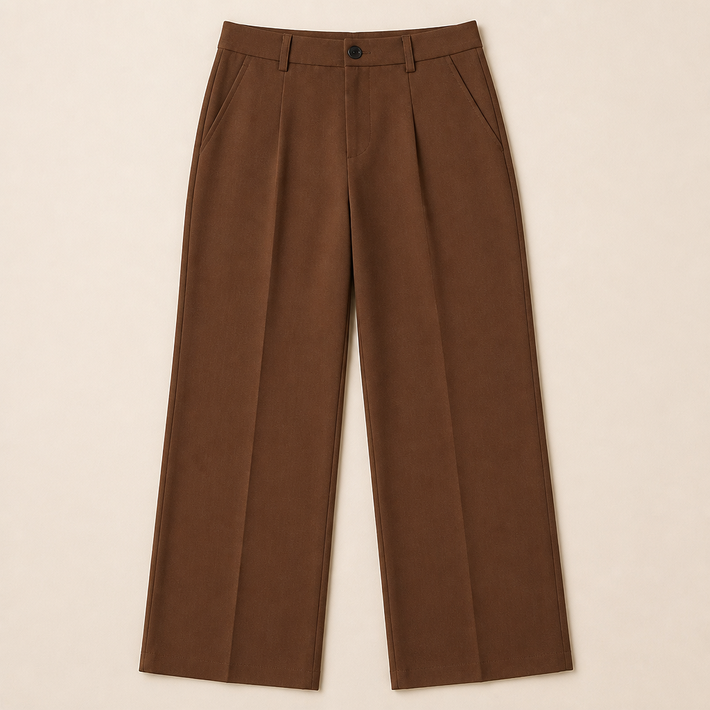 SilhouetteRx – Tailored High-Waist Wide-Leg Trousers with Front Pleat - Esilora