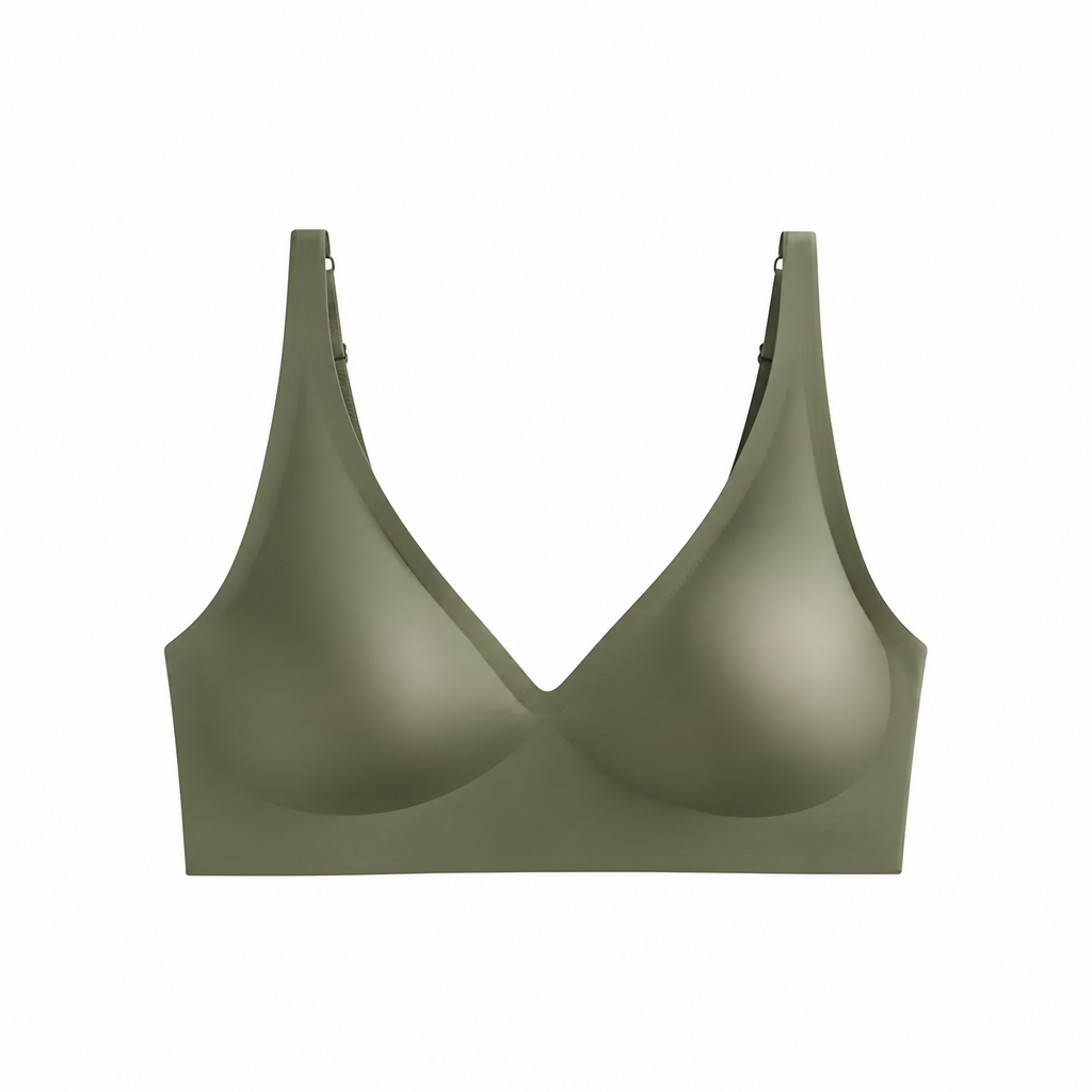 SilkenEase – Invisible Wire-Free V-Neck Comfort Bra - Esilora