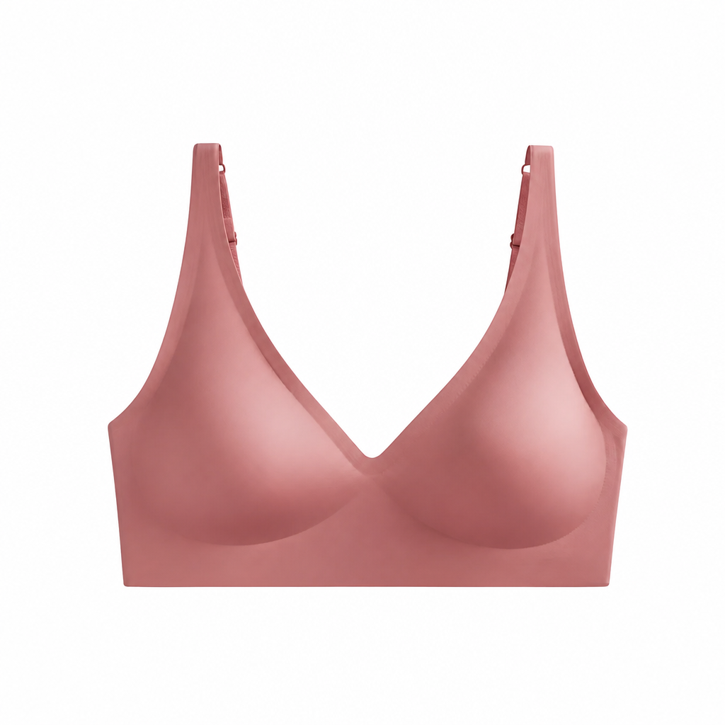 SilkenEase – Invisible Wire-Free V-Neck Comfort Bra - Esilora
