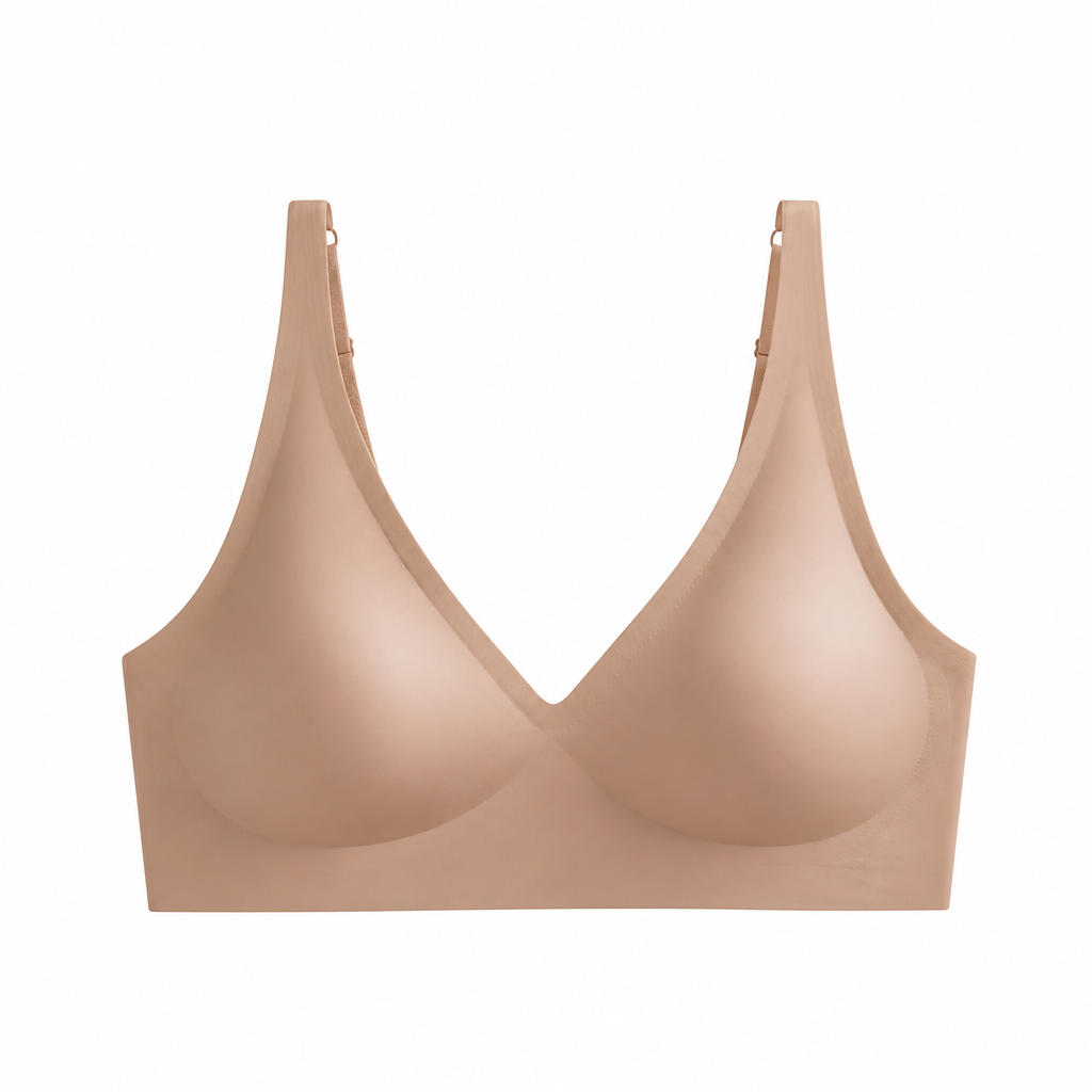 SilkenEase – Invisible Wire-Free V-Neck Comfort Bra - Esilora