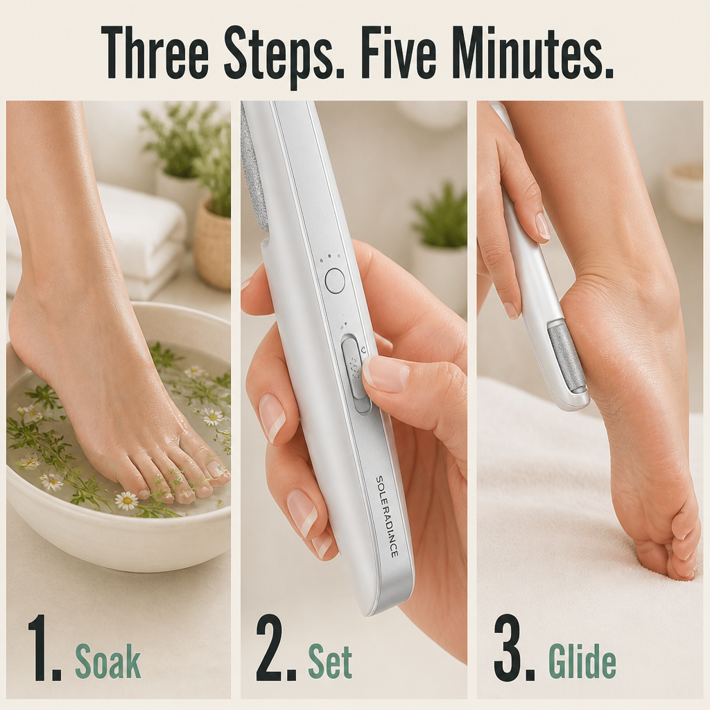 SoleRadiance — Buff Away Cracked, Calloused Heels At Home In Minutes - Esilora