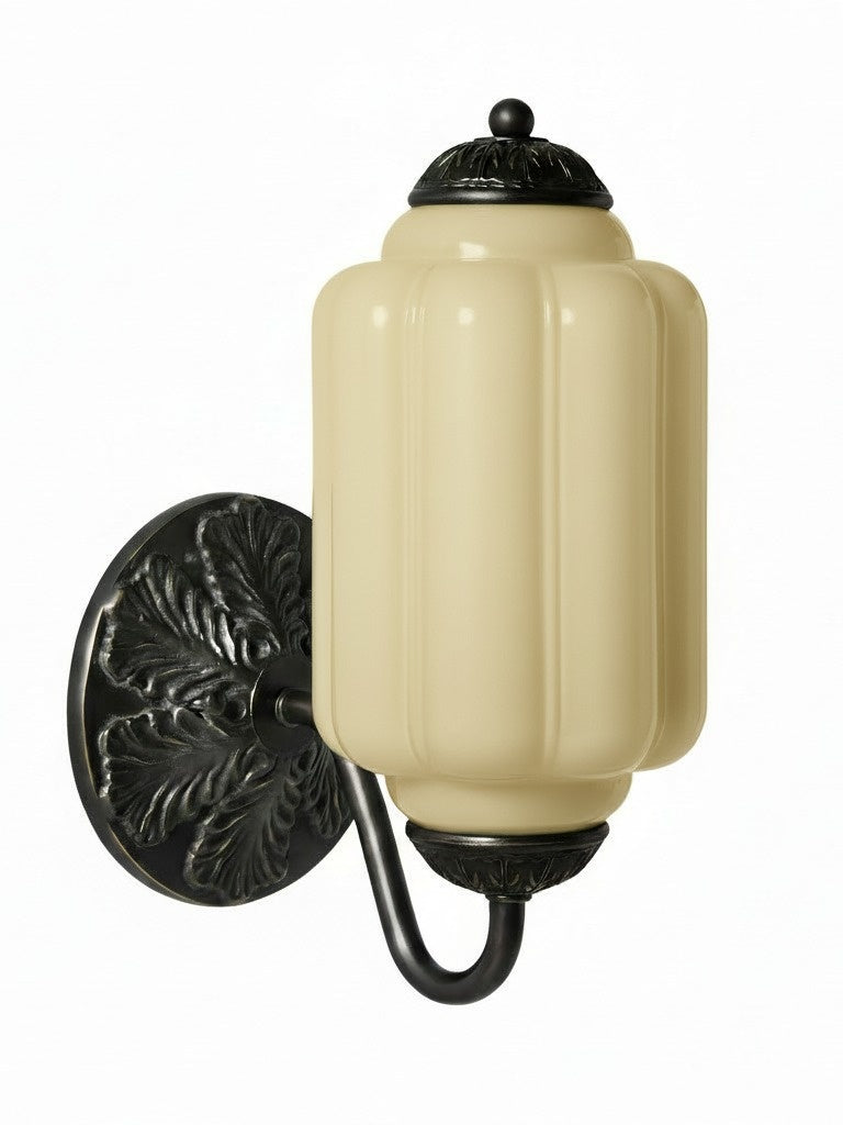 Vintage Milk Glass Sconce Bedside Hallway Eloise Wall Sconce | Esilora